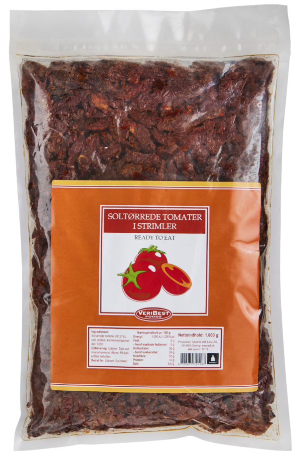 1kg Soltørrede tomater i strimler vp.