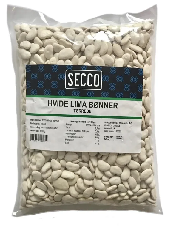 3kg Limabønner tørrede