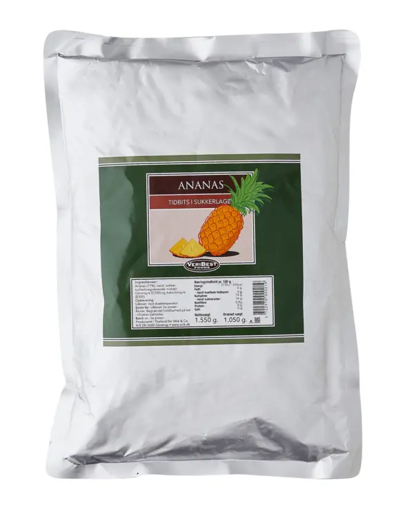 3kg Ananas tidbits i juice pose