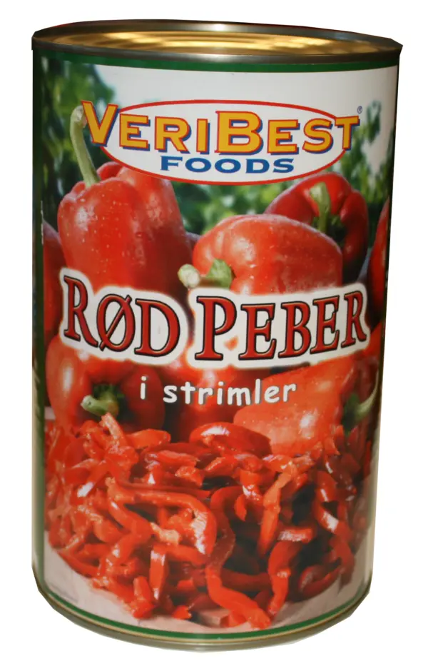 5kg Rød peber i strimler