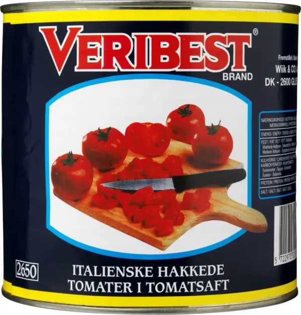 2,5kg Italienske hakkede tomater