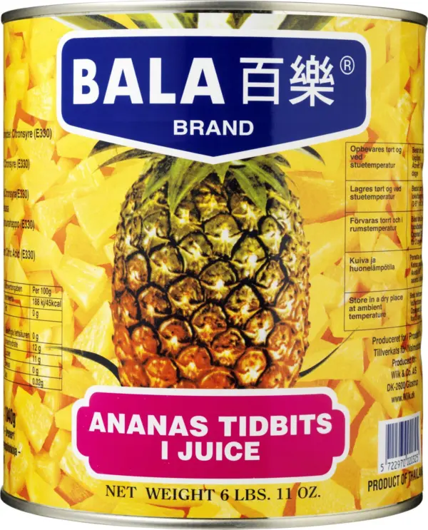 3kg Ananas tidbits i juice