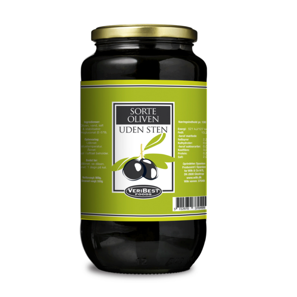935g Oliven sorte uden sten