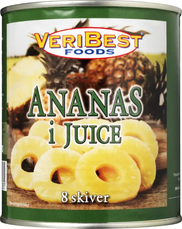 1kg Ananas 8 skiver i juice