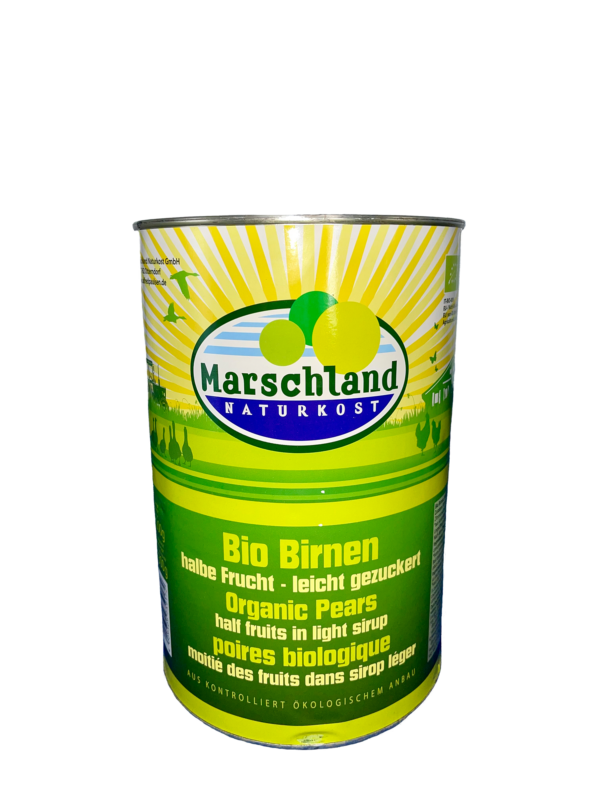 4,2kg Økologiske halve pærer i sukkerlage