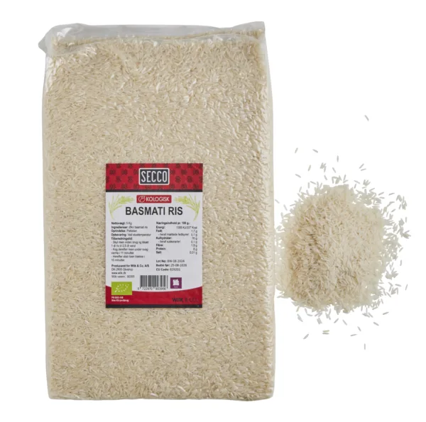 5kg Økologiske basmatiris