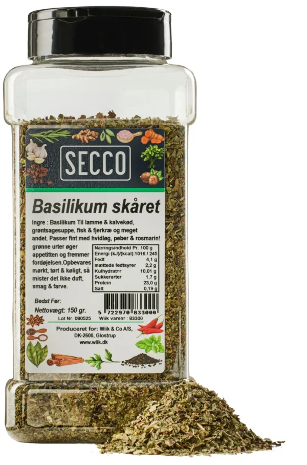 150g Basilikum skåret