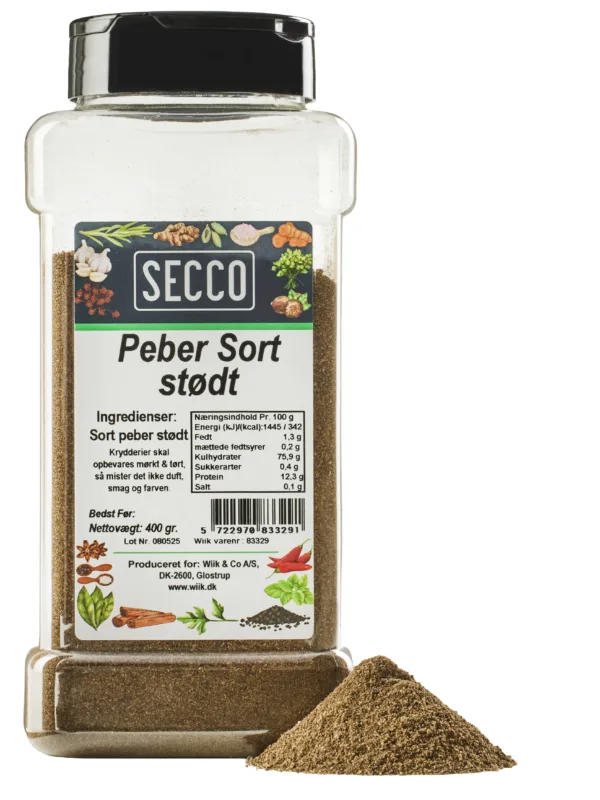 400g Peber sort stødt