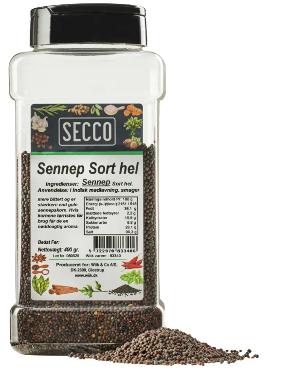 400g Sennepfrø sort
