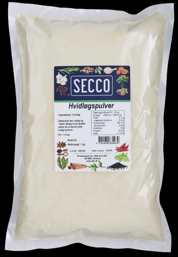Hvidløgspulver Secco 1kg