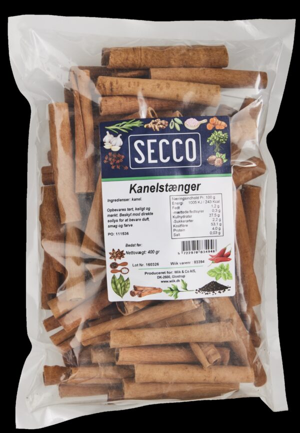 Kanelstænger Secco 400g