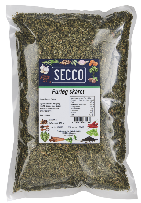 Purløg skåret Secco 8x250g (Kasse - 8 stk)