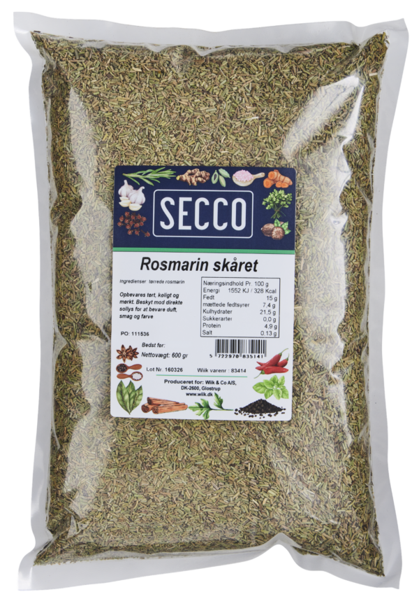 Rosmarin skåret Secco 8x600g (Kasse - 8 stk)