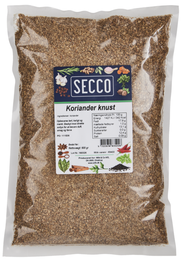 Koriander knust Secco 8x600g (Kasse - 8 stk)