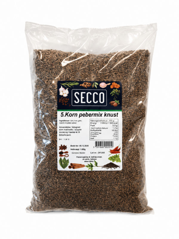 Pebermix 5-korns knust 8x1kg (Kasse - 8 stk)